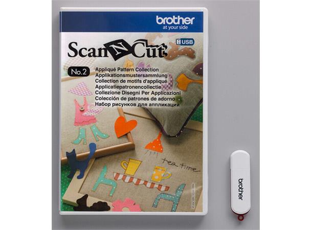 Brother Applique Pattern Collection No.2 For Brother CM/SDX  kuttemaskiner CAUSB2