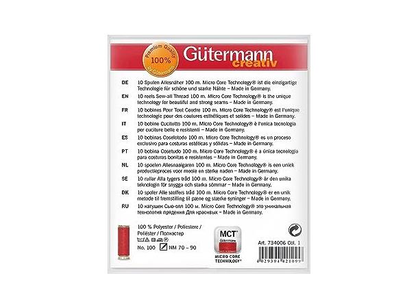 Gütermann Polyester No100 10x100m ass. Gütermann No100 Sew-all Thread 10pk.