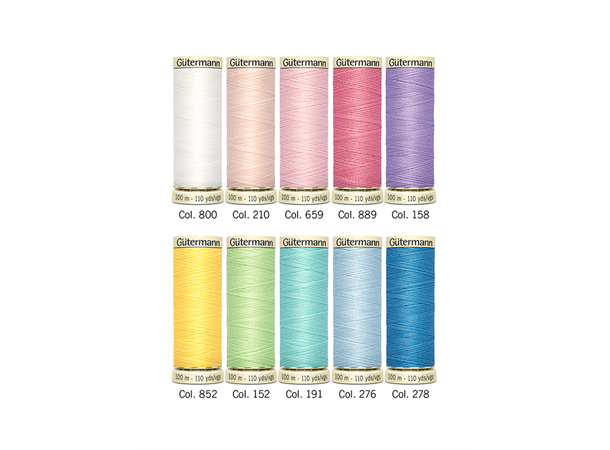 Gütermann Polyester No100 10x100m ass. Gütermann No100 Sew-all Thread 10pk.