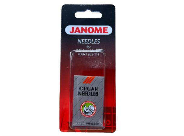 Janome/Organ DBx1  nål str. 80/11 10pk. DBx1 Rundt skaft str. 80/11 Janome 1600P 