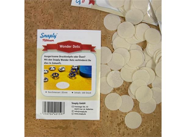 Wonder Dots 20mm - 100stk. Underlag for trykknapper/maljer 