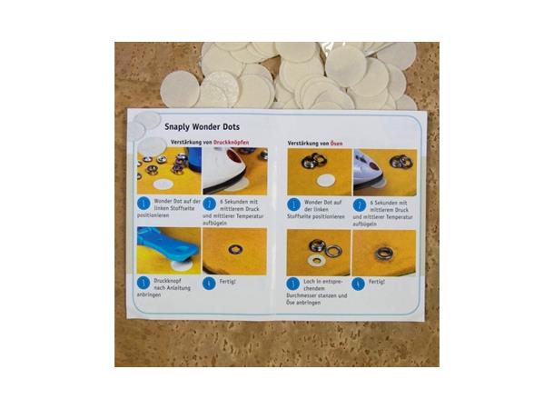 Wonder Dots 20mm - 100stk. Underlag for trykknapper/maljer 
