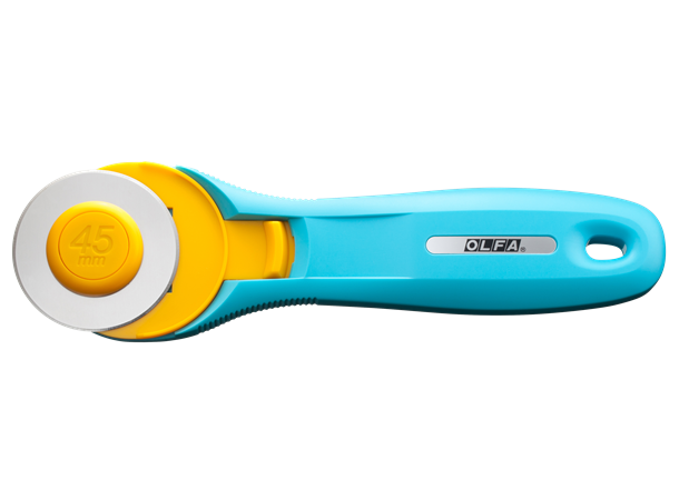 OLFA Rullekniv 45 mm Aqua Blå For Høgre- og Venstrehendte. 