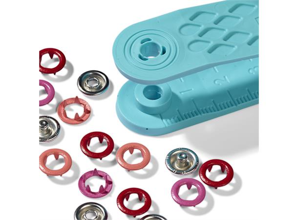 PRYM LOVE Jersey trykknapper 8mm 21stk 21stk. ass.farger trykknapper for Jersey 