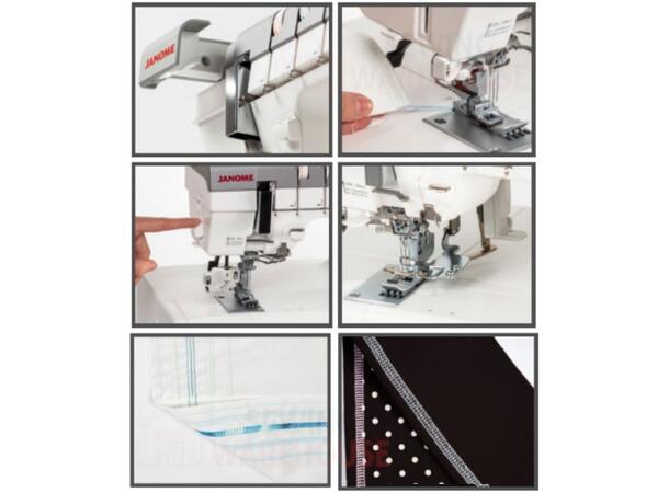Janome CP3000P Top Cover TOPPMODELL: Chain off og top cover 