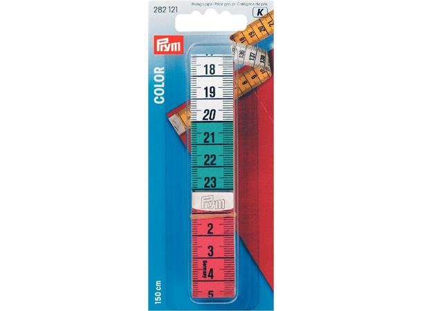 Prym Color Måleband 150cm Tre farga målband.