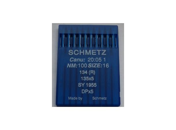 Schmetz nål str. 100/16, Inndustri 10pk. 134 (r), 135x5, SY 1955, DPx5
