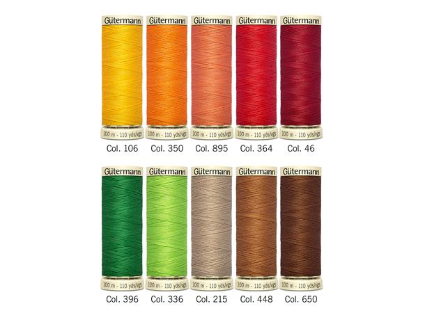 Gütermann Polyester 10x100m + Sjablong Gütermann No100 Sew-all Thread 10pk.