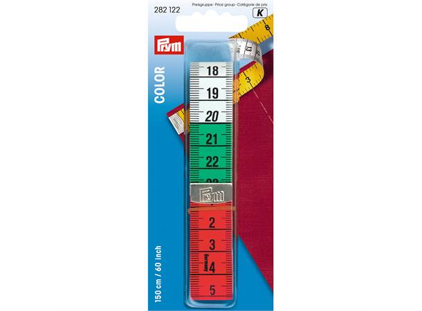 Prym Color Måleband 150cm/60inch Mål både ii cm. og inch.