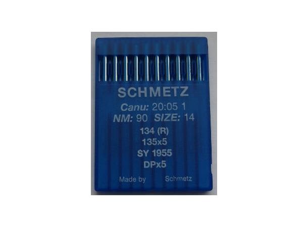 Schmetz nål str. 90/14, Inndustri 10pk. 134 (r), 135x5, SY 1955, DPx5