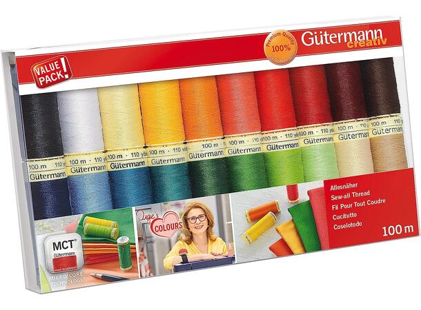 Gütermann Polyester No100 20x100m ass. Gütermann No100 Sew-all Thread 20pk. 