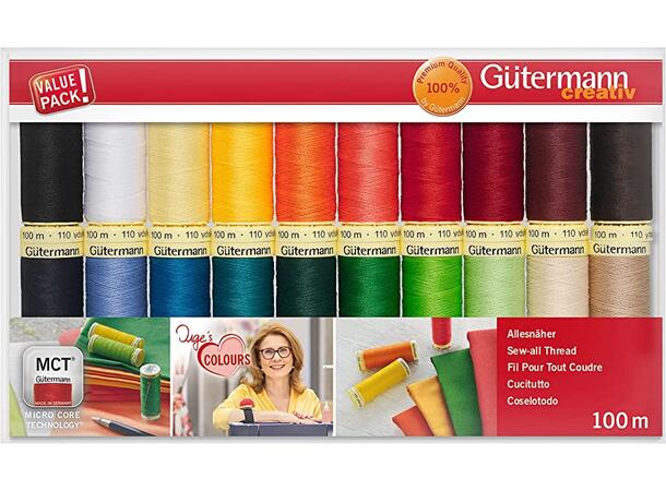 Gütermann Polyester No100 20x100m ass. Gütermann No100 Sew-all Thread 20pk. 