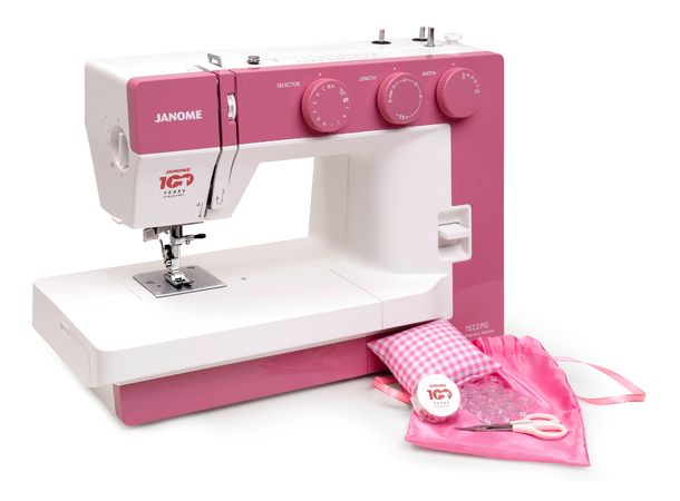 KAMPANJE: Janome 1522 Rosa Ltd. Gratis rosa KAI saks 8"/210 mm! 
