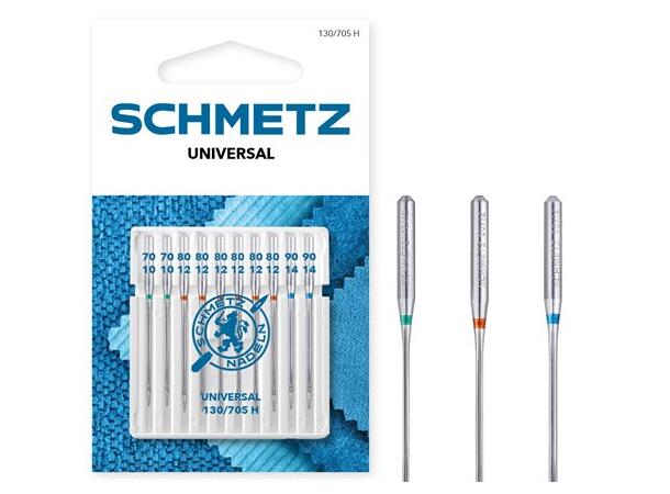 Schmetz Universal nål  #70-90 ass.10 stk 130/705H 70/9 80/11 90/14 