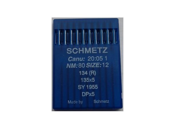 Schmetz nål str. 80/12, Inndustri 10pk 134 (r), 135x5, SY 1955, DPx5