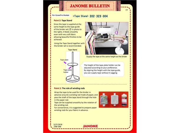 Janome Tape Stand for Kantbåndsapparat Praktisk kantebåndsholder 