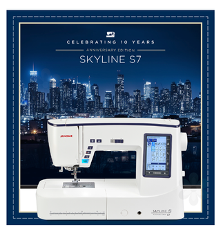 NYHEIT! Janome Skyline S7 Anniversary Ed Ny oppgradert modell.