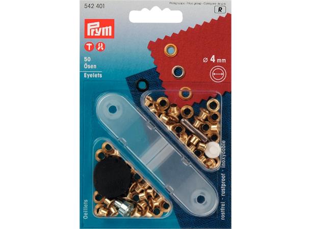 PRYM Maljer 4mm Gull 50 stk. 50stk. + verktøy for tang 