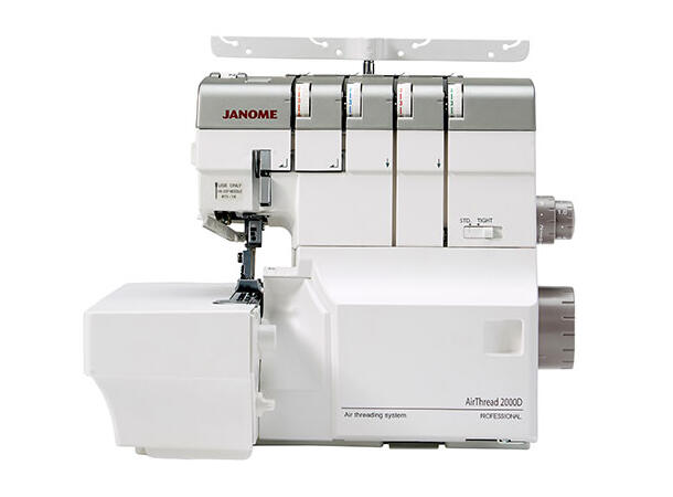 DEMO: Janome AirThread 2000D Overlock Som ny, Garanti! 