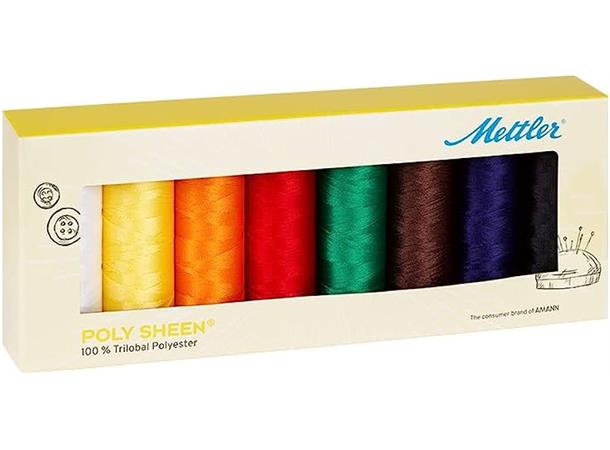 Mettler Poly Sheen 200m, 8pk. ass. 100% Trilobal Polyester No 40