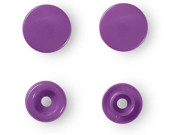 Prym Color Snaps trykknapp 12,4mm 30stk. Plastknapp farge: Lilla/Runde 
