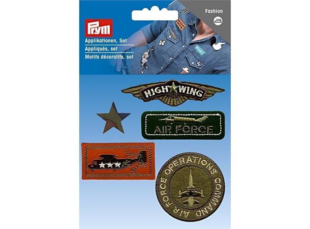 Prym "Air Force","stryk på" merker 5stk. 5stk. ass. "Air Force" strykemerker 