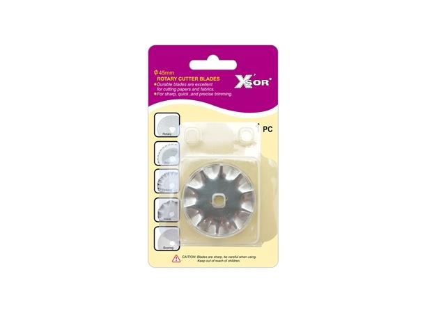 Sew Mate/X'sor Skjæreblad 45mm 1Stk. "WAVE" SKJÆREBLAD 