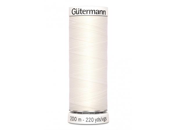 Gütermann No. 100 Polyester 200m 111 Alle stoffers tråd - 200m F111 Krem 