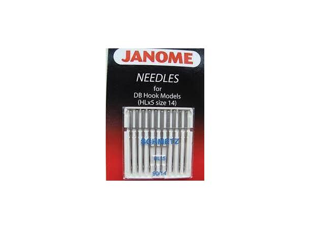 Janome/Organ nål str. 90/14, 10pk. HLx5 str. 90/14, Janome 1600/HD9 