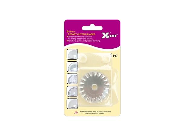 Sew Mate/X'sor Skjæreblad 45mm 1Stk. "PINKING" SKJÆREBLAD 