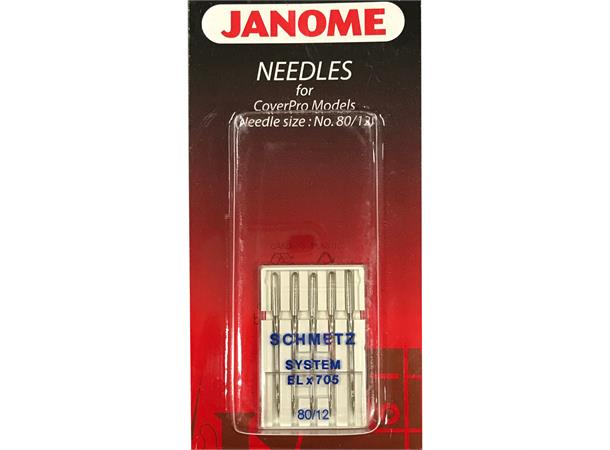Janome/Schmetz CoverPro 80/12 5pk. ELx705 CR  80/12 