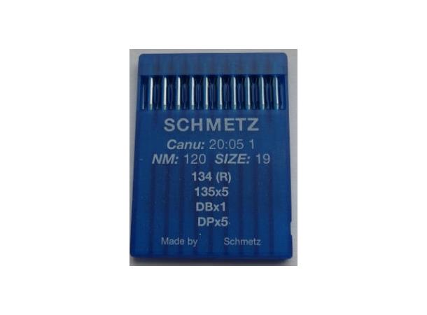 Schmetz nål str. 120/19, Inndustri 10pk. 134 (r), 135x5, SY 1955, DPx5