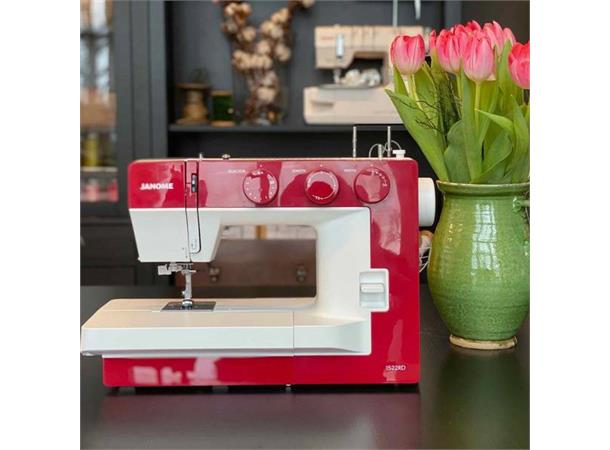 DEMO: Janome 1522 Raud Symaskin Maskina er som ny, Full garanti. 