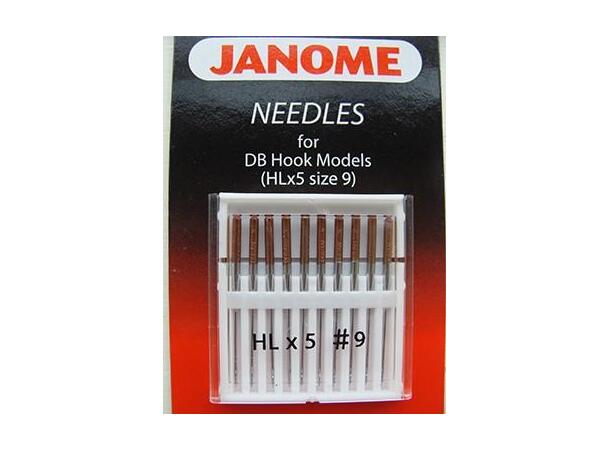 Janome/Organ nål str. 70/9, 10pk. HLx5 str. 70/9, Janome 1600/HD9 