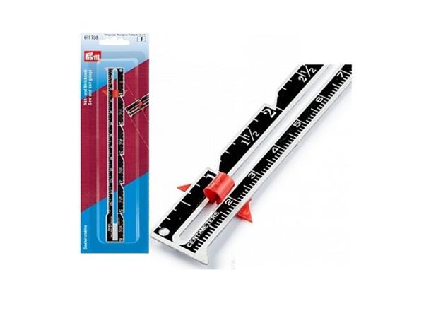 PRYM Sy-Strikkemål, Cm  og Tommer Sy og strikkemåler, 1 - 12cm / 1 - 6 Inc 