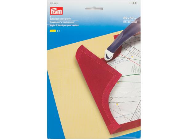 Prym Kalkpapir 82x57cm 2stk. gul Annbefaler rissehjul. 