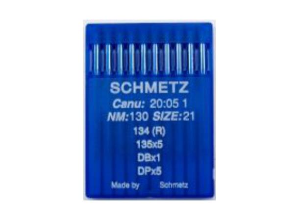 Schmetz nål str. 130/21, Inndustri 10pk. 134 (r), 135x5, SY 1955, DPx5