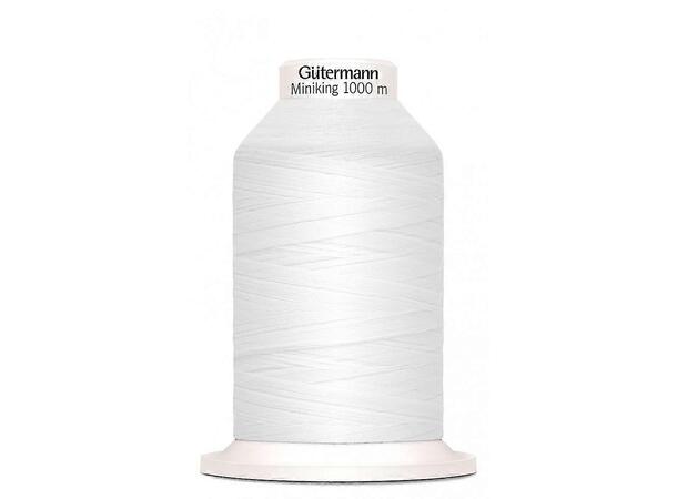 Gütermann No. 120  Polyester 1000m Mini Mini King 1000m Farge 800  kvit 