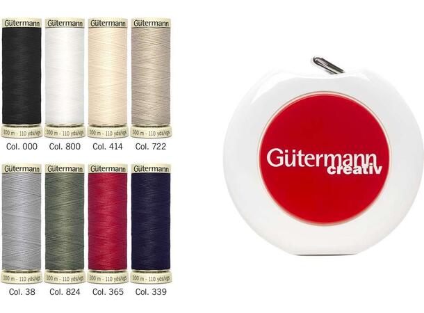 Gütermann Polyester 8x100m + Målband Gütermann No100 Sew-all Thread 8pk. 