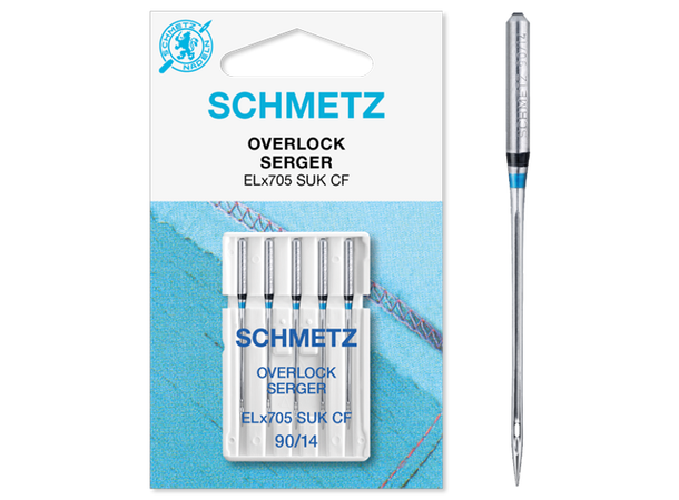 Schmetz Overlock-/CoverPro 90/14  5pk. ELx705 SUK CF  90/14  5stk. Jersey 