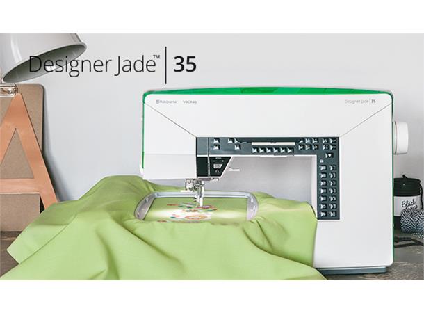 Husqvarna Viking Designer Jade 35 Sy/Bro Sy-/Broderi maskin inkl. broderimodul