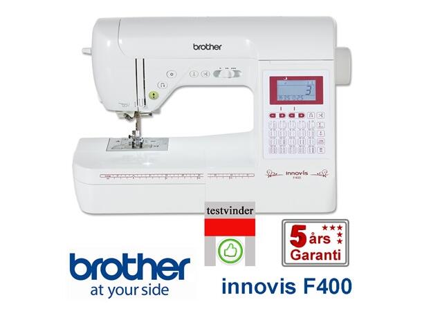 KUPP: BRUKT  Brother Innov-is F400 Sterk, elektronisk symaskin. NY SERVICE! 