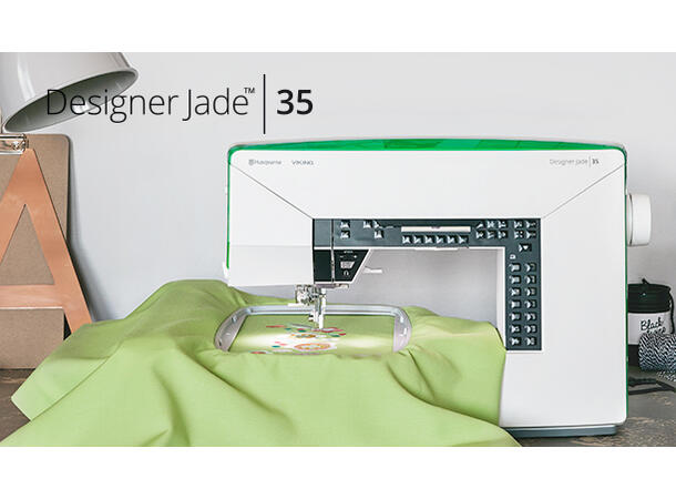 KUPP: Husqvarna Designer Jade 35 Sy/Bro Sy-/Broderi maskin inkl. broderimodul 