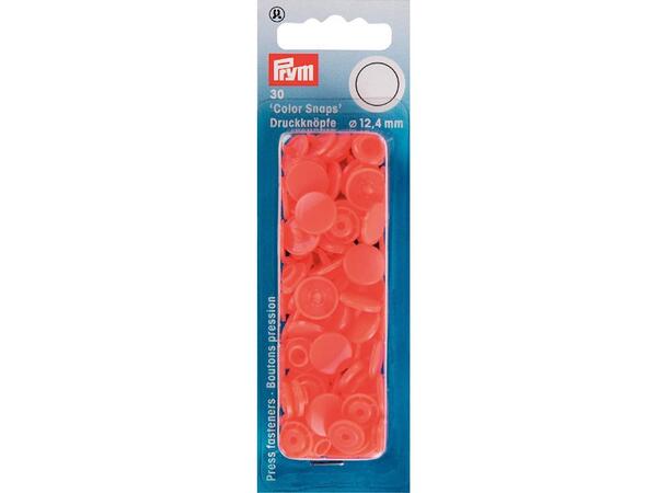 Prym Color Snaps trykknapp 12,4mm 30stk. Plastknapp farge:Lakse-Raud/Runde 