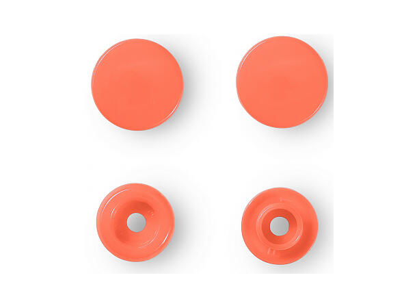 Prym Color Snaps trykknapp 12,4mm 30stk. Plastknapp farge:Lakse-Raud/Runde 