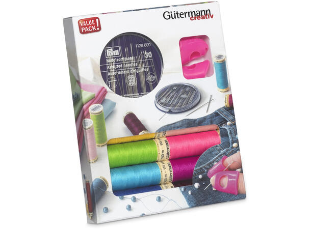 Gütermann Polyester 8x100m + Synåer/Div. Gütermann No100 Sew-all Thread 8pk./+Div 