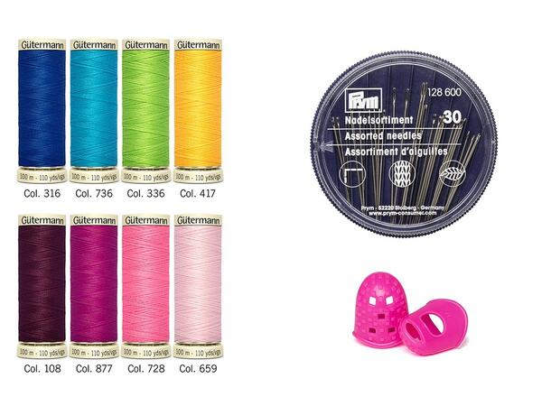Gütermann Polyester 8x100m + Synåer/Div. Gütermann No100 Sew-all Thread 8pk./+Div 