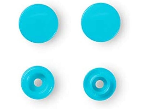 Prym Color Snaps trykknapp 12,4mm 30stk. Plastknapp farge: Turkis/Runde 