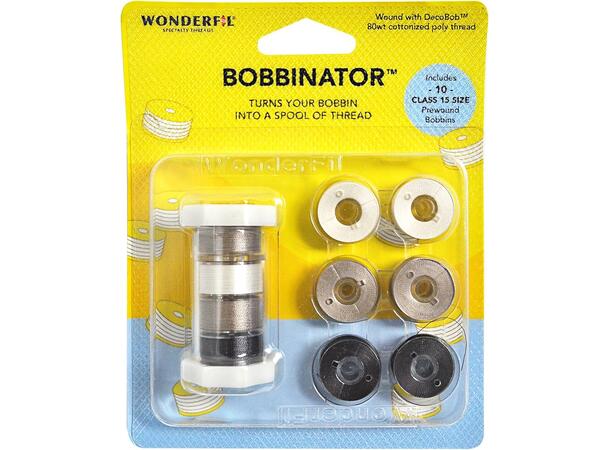 Wonderfil Bobbinator Beige, 10stk. 15C spole, den mest vanlege spolen. 