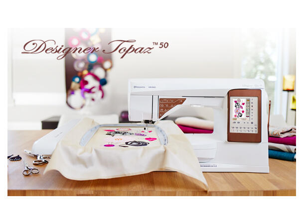 DEMO: Husqvarna Topaz 50 SY-BRODERIMASKI Demo. som ny! UTAN BRODERIDEL. 